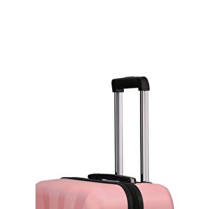 Orta Boy %100 Polikarbon Valiz 4x2 Teker Rose 1809