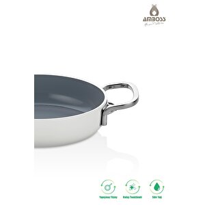 Sera Nova Yanmaz Yapışmaz Seramik Sahan 22 Cm – Beyaz