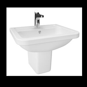 Ky045 Key Köşeli Yarım Ayak Lavabo 36*45 Cm