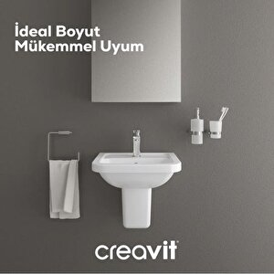 Ky045 Key Köşeli Yarım Ayak Lavabo 36*45 Cm