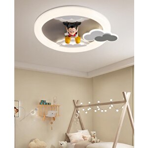 Moddy Ledli Mickey Desenli Plafonyer Çocuk Odası Avize