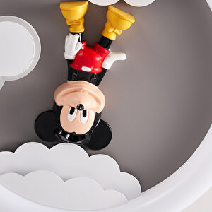 Moddy Ledli Mickey Desenli Plafonyer Çocuk Odası Avize