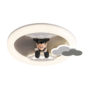 Moddy Ledli Mickey Desenli Plafonyer Çocuk Odası Avize