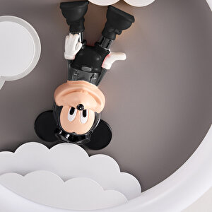 Moddy Ledli Mickey Desenli Plafonyer Çocuk Odası Avize