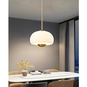 Tres Tekli 7 Watt 3000k Eskitme Beyaz Camlı Led Sarkıt Avize