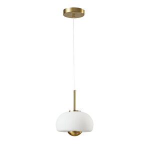 Tres Tekli 7 Watt 3000k Eskitme Beyaz Camlı Led Sarkıt Avize
