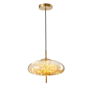 Zuna  10 Watt 3000k Eskitme Bal Camlı Tekli Peri Led Sarkıt Avize