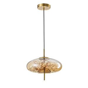 Zuna  10 Watt 3000k Eskitme Bal Camlı Tekli Peri Led Sarkıt Avize