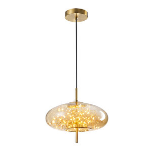 Zuna  10 Watt 3000k Eskitme Bal Camlı Tekli Peri Led Sarkıt Avize
