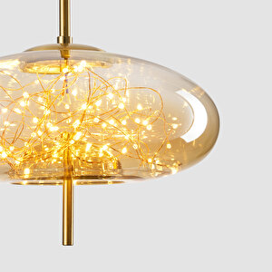 Zuna  10 Watt 3000k Eskitme Bal Camlı Tekli Peri Led Sarkıt Avize