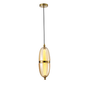 Aleya 6 Watt 3000k Ledli Bal Camlı Tekli Sarkıt Led Avize