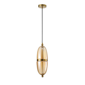 Aleya 6 Watt 3000k Ledli Bal Camlı Tekli Sarkıt Led Avize