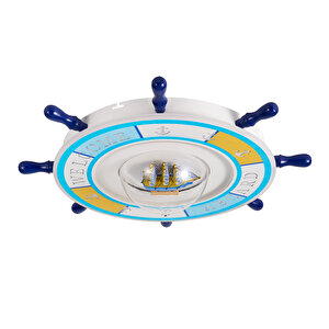 Loui Ledli Gemi Dümeni Desenli Plafonyer Çocuk Odası Avize