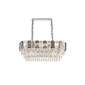 Colın 80'lik Yemek Masası Üstü Krom Kaplamalı Kristalli Avize