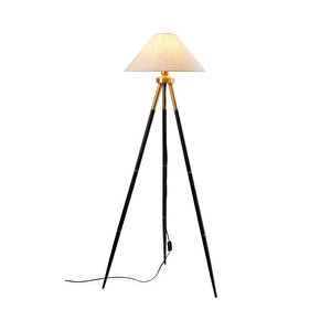 Cosby Siyah-eskitme Kaplamalı Tripod Metal 3 Ayaklı Lambader