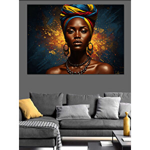 Karanlıkta Güçlü Kadın Dekoratif Kanvas - Mdf Ahşap Tablo 100x140 cm