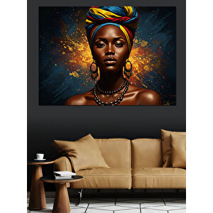 Karanlıkta Güçlü Kadın Dekoratif Kanvas - Mdf Ahşap Tablo 100x140 cm