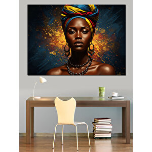 Karanlıkta Güçlü Kadın Dekoratif Kanvas - Mdf Ahşap Tablo