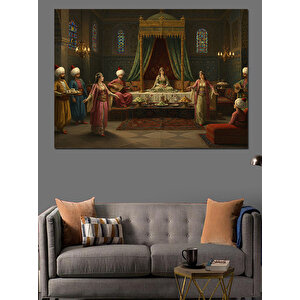 Sarayda Görkemli Ziyafet Dekoratif Kanvas - Mdf Ahşap Tablo
