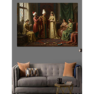 Sarayda Giyinme Dekoratif Kanvas - Mdf Ahşap Tablo 50x70 cm