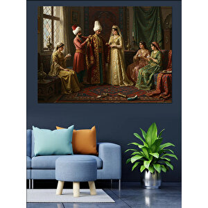 Sarayda Giyinme Dekoratif Kanvas - Mdf Ahşap Tablo 100x140 cm