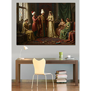 Sarayda Giyinme Dekoratif Kanvas - Mdf Ahşap Tablo 100x140 cm