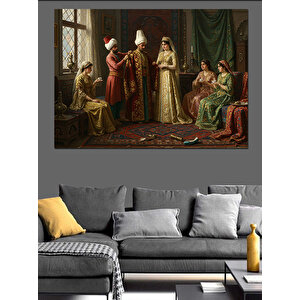 Sarayda Giyinme Dekoratif Kanvas - Mdf Ahşap Tablo