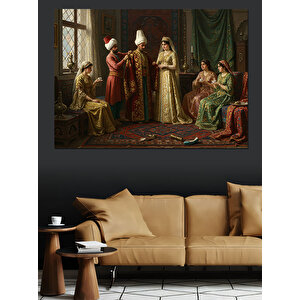 Sarayda Giyinme Dekoratif Kanvas - Mdf Ahşap Tablo