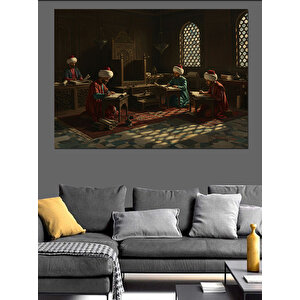 Sarayda Bilge Adamlar Dekoratif Kanvas - Mdf Ahşap Tablo 100x140 cm