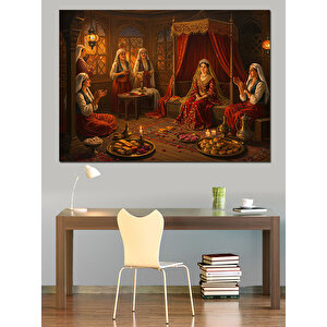 Sarayda Akşam Ziyafeti Dekoratif Kanvas - Mdf Ahşap Tablo