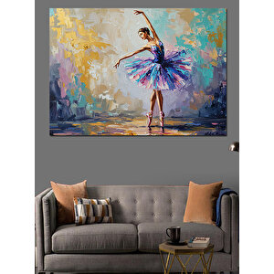 Fırça Dansçı Kadın Balerin Dekoratif Kanvas - Mdf Ahşap Tablo
