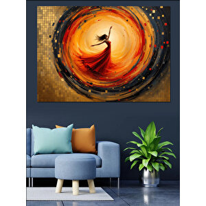 Alevli Kadın Dansı Dekoratif Kanvas - Mdf Ahşap Tablo