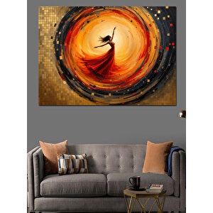 Alevli Kadın Dansı Dekoratif Kanvas - Mdf Ahşap Tablo