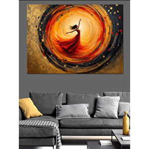 Alevli Kadın Dansı Dekoratif Kanvas - Mdf Ahşap Tablo 70x100 cm