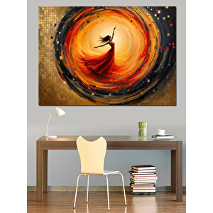 Alevli Kadın Dansı Dekoratif Kanvas - Mdf Ahşap Tablo 100x140 cm