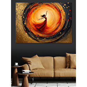 Alevli Kadın Dansı Dekoratif Kanvas - Mdf Ahşap Tablo 100x140 cm