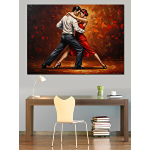 Tutkulu Tango Dansçıları Dekoratif Kanvas - Mdf Ahşap Tablo