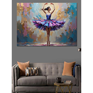 Balerin Fırça Dansı Dekoratif Kanvas - Mdf Ahşap Tablo