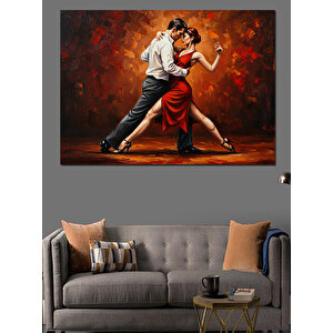 Tutkulu Tango Dansı Dekoratif Kanvas - Mdf Ahşap Tablo 70x100 cm