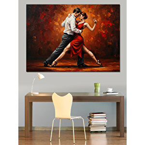Tutkulu Tango Dansı Dekoratif Kanvas - Mdf Ahşap Tablo 70x100 cm