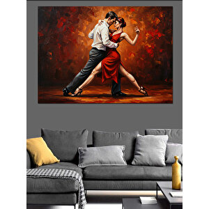Tutkulu Tango Dansı Dekoratif Kanvas - Mdf Ahşap Tablo 70x100 cm