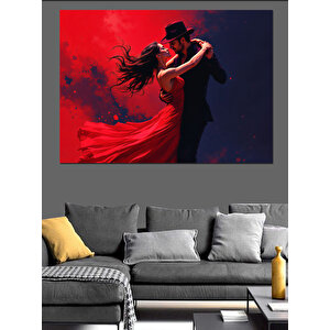 Tutkulu Tango Dansçıları Dekoratif Kanvas - Mdf Ahşap Tablo 70x100 cm