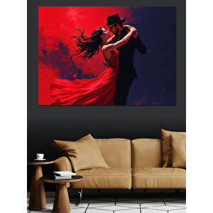 Tutkulu Tango Dansçıları Dekoratif Kanvas - Mdf Ahşap Tablo 70x100 cm