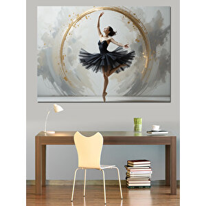 Ay Çemberinde Balerin Dansı Dekoratif Kanvas - Mdf Ahşap Tablo