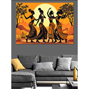 Geleneksel Kadın Dansı Dekoratif Kanvas - Mdf Ahşap Tablo 35x50 cm