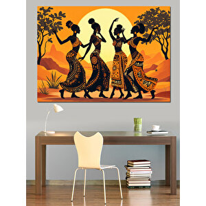 Geleneksel Kadın Dansı Dekoratif Kanvas - Mdf Ahşap Tablo 70x100 cm