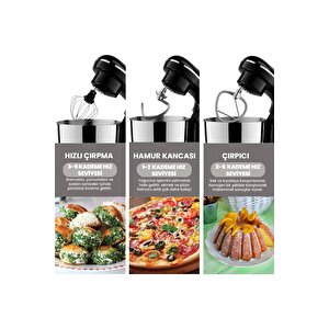 Kitchen Helper Pv-4700 1500w-5.2 Litre -10 Kademe Hız Ayarı Stand Mikser Hamur Yoğurma Makinesi