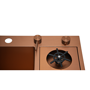 Lusso 1070 - Pvd Bakır Mutfak Eviyesi Bakır