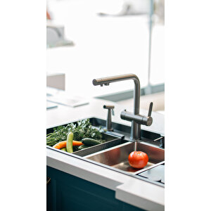 Lusso 4040 - Fırçalı Çelik Arıtmalı Mutfak Bataryası