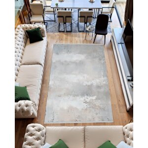 Yıkanabilir Halı – Gri; Bej; Krem – Soyut Desen, Pamuk Dokuma Taban, Makinede Yıkanabilir, Kolay Temizlenebilir, Toz Ve Tüy Tutmaz, Kaymaz, Evcil Hayvan Dostu